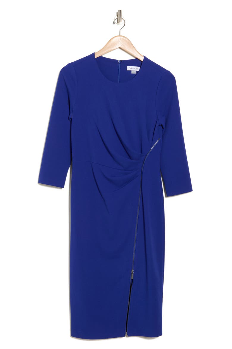 Zip Sheath Dress, Alternate, color, ULTRAMARIN