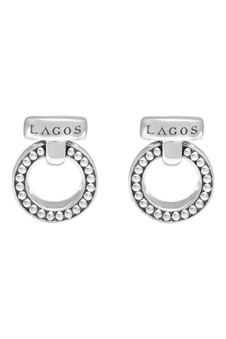 'Enso' Caviar™ Clip Earrings, Main, color, SILVER