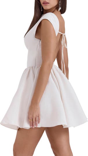 Enchant Open Back Fit & Flare Minidress