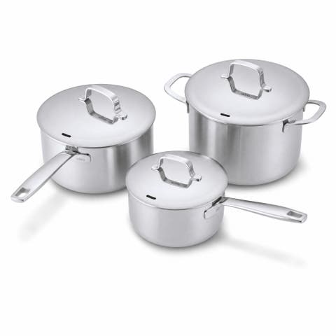 Maestro 3-Piece Full Clad Stainless Steel Saucepan & Stock Pot Set
