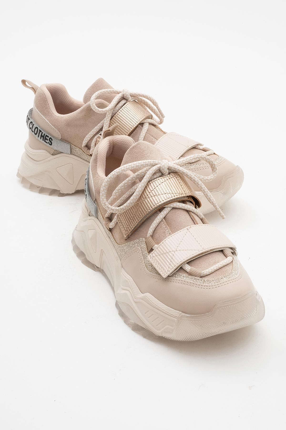 Lulen Velcro Sport Sneakers, Alternate, color, Beige Faux Leather