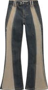 Tractr Kids' Colorblock Flare Leg Jeans