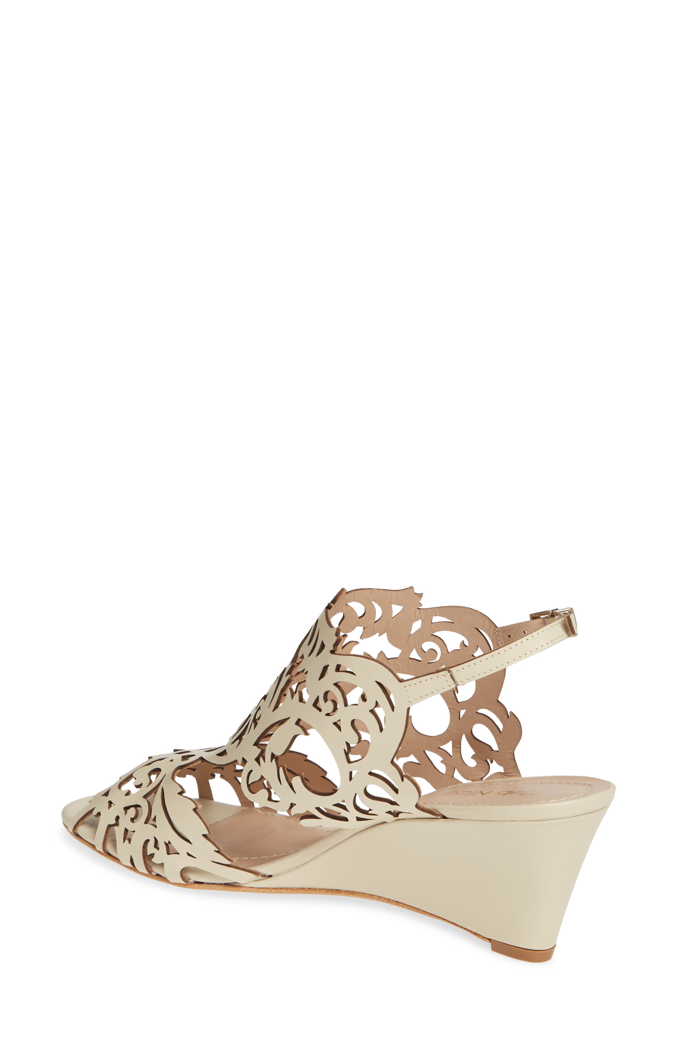 Klub Nico Marcela Laser Cutout Wedge Sandal, Alternate, color, 