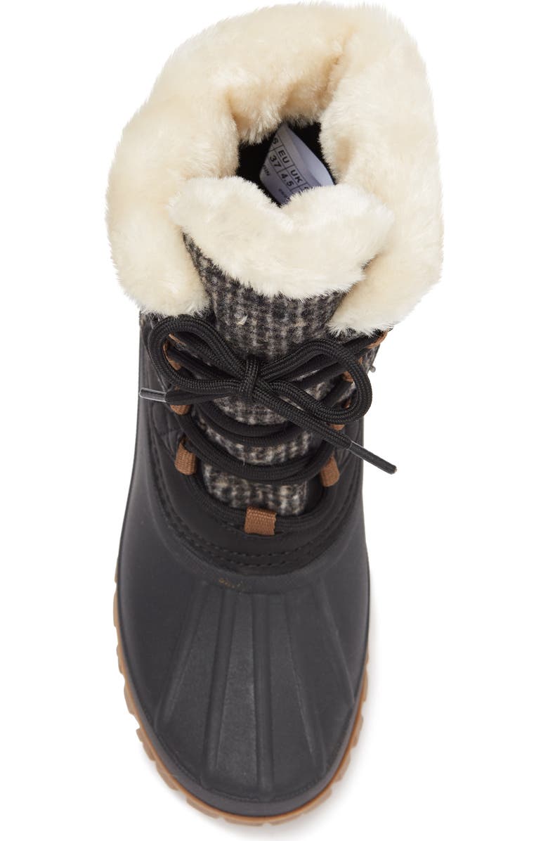 Cougar Gatsby Faux Shearling Cuff Duck Toe Boot, Alternate, color,