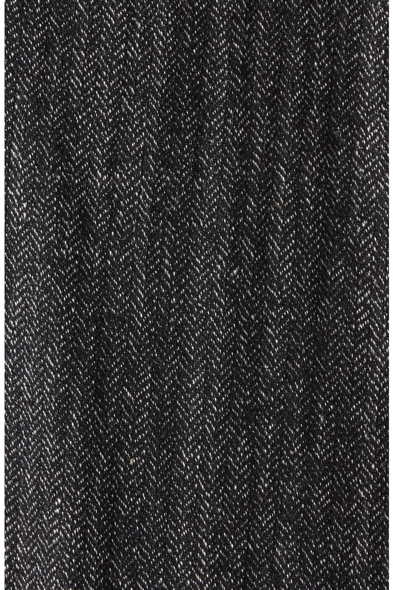 Wool Herringbone Ruffle Smock Midi Dress, Alternate, color, WOOL HERRINGBONE