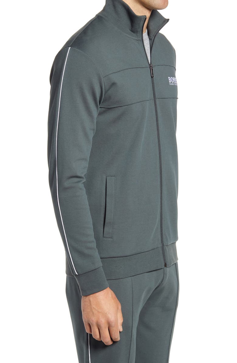 BOSS Track Suit Zip Jacket, Alternate, color, Dark Green