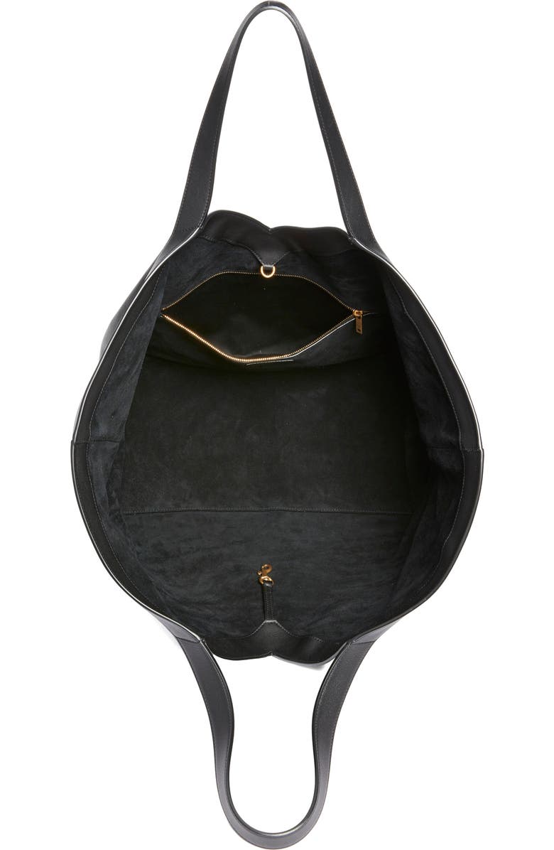 Saint Laurent Y Leather Tote, Alternate, color, Noir