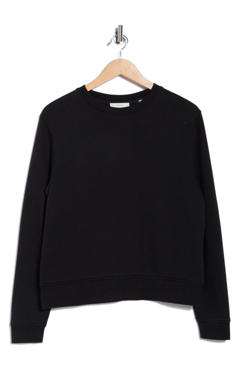 Vince Crewneck Cotton Sweatshirt, Alternate, color, Black