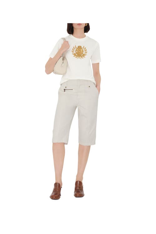 Burberry B Crest T-shirt In Chalk