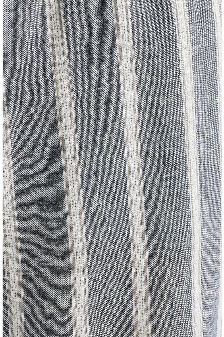 Textured Retreat Woven Cotton Drawstring Pajama Shorts, Alternate, color, NAVY/ BEIGE