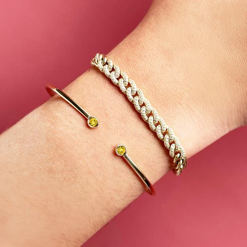 The Lovery Fine Jewelry Citrine Open Cuff Bangle In Yellow