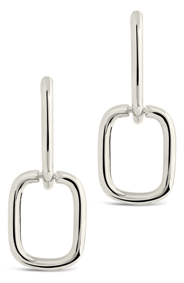 Sterling Forever Talani Link Drop Earrings, Alternate, color, Silver