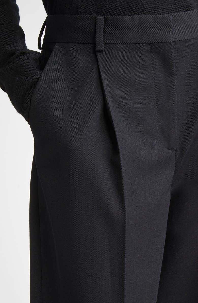 TOTEME Pleated Trousers, Alternate, color, Black