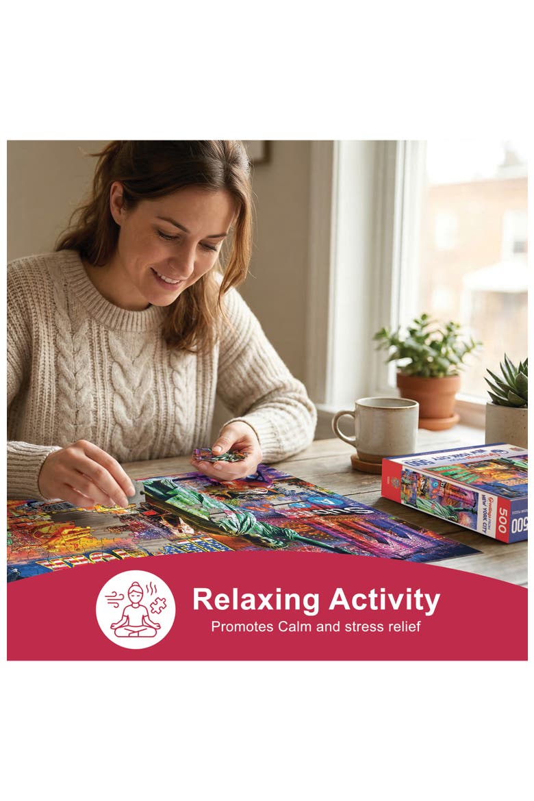 Greetings From NYC 550pc Puzzle, Alternate, color, Multicolor
