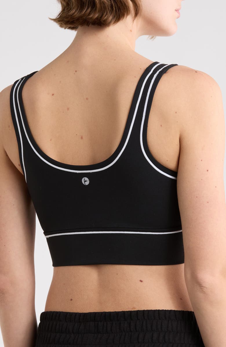 90 DEGREE BY REFLEX Interlock Motion Muse Sports Bra, Alternate, color, Black-White