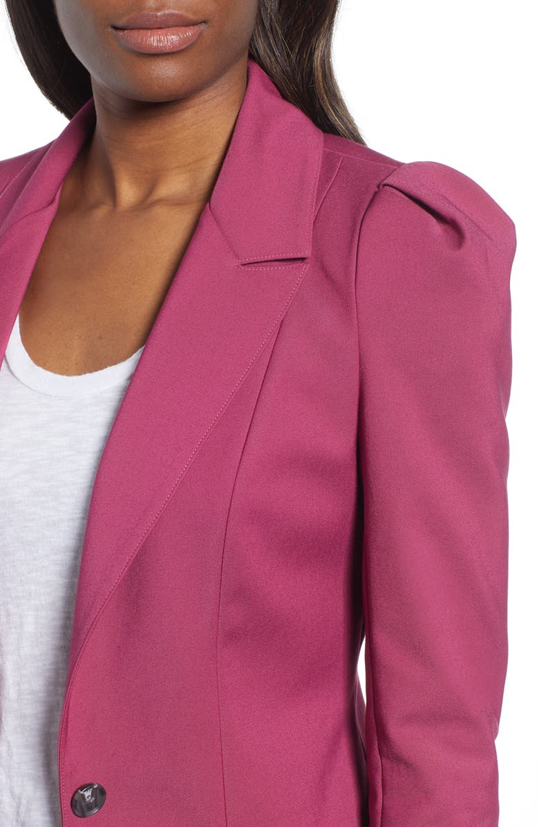 1.STATE Puff Shoulder Blazer, Alternate, color, Berry Charm