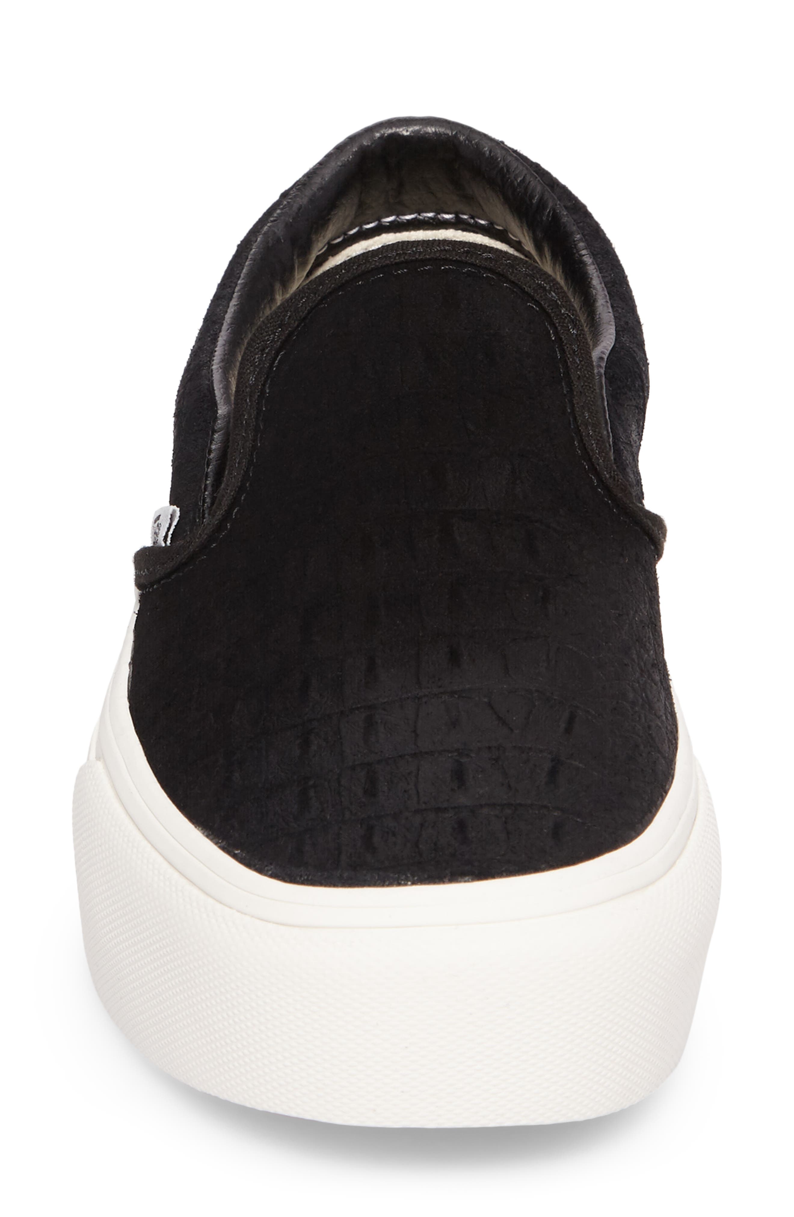 Platform Slip-On Sneaker, Alternate, color, BLACK/ BLANC DE BLANC