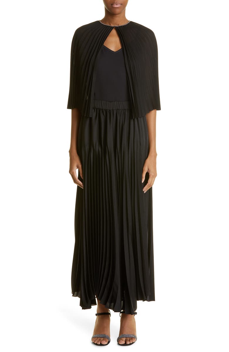 Fabiana Filippi Beaded V-Neck Satin Camisole, Alternate, color,