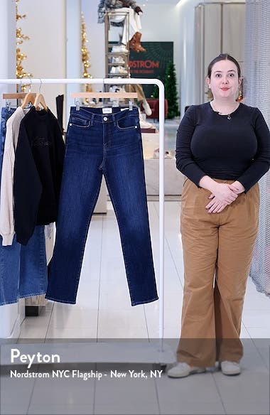 【関税込み】FRAME ブルー Le High Straight Long ジーンズ Le High Straight Long straight jeans in blue - Frame | Mytheresa