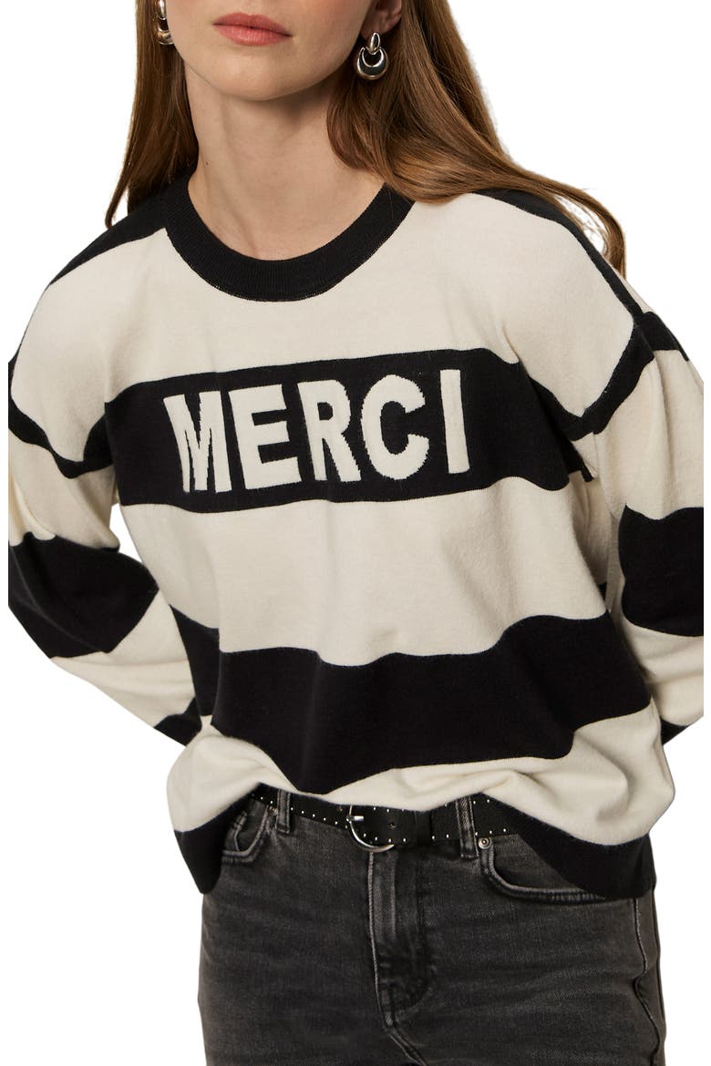 Crewneck Sweater, Alternate, color, BLACK