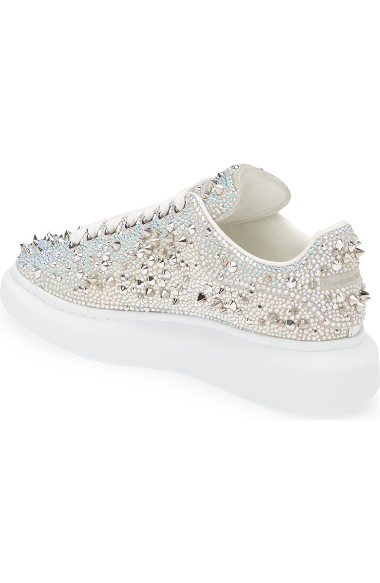 McQueen Oversized Crystal & Stud Embellished Platform Sneaker, Alternate, color,