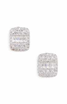 NORDSTROM RACK Cubic Zirconia Emerald Cut Stud Earrings