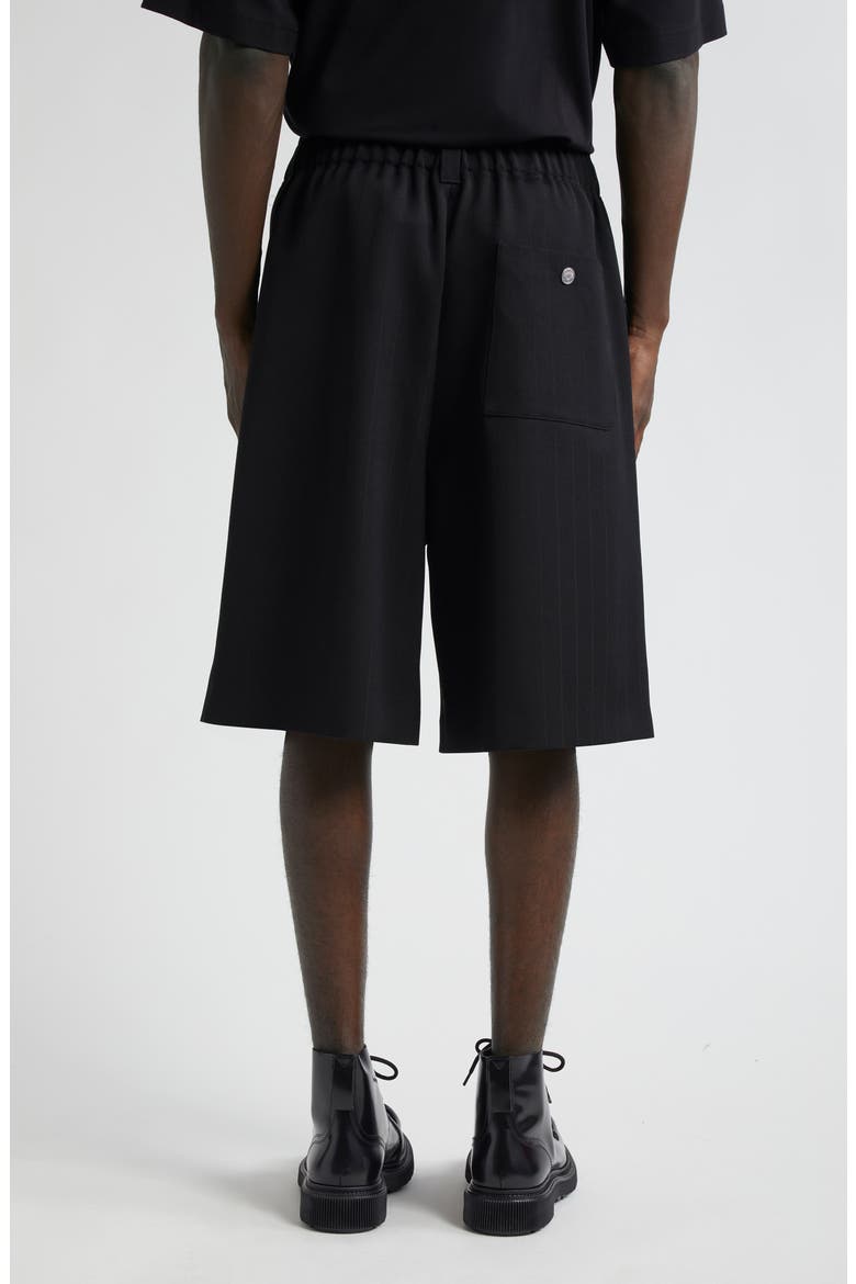 Le Bermuda Juego Oversize Wool Shorts, Alternate, color, JACD PINSTRIPE BLACK