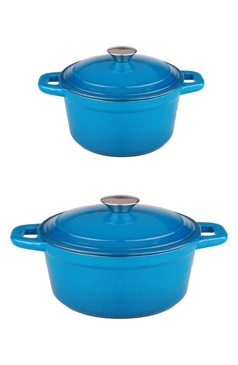 INTERNATIONAL 3 Quart Cast Iron Pot Set - 4 Piece
