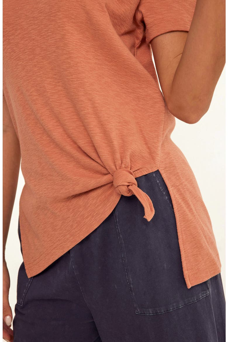 Norma Textured Slubbed Cotton Blend T-Shirt, Alternate, color, PEACH