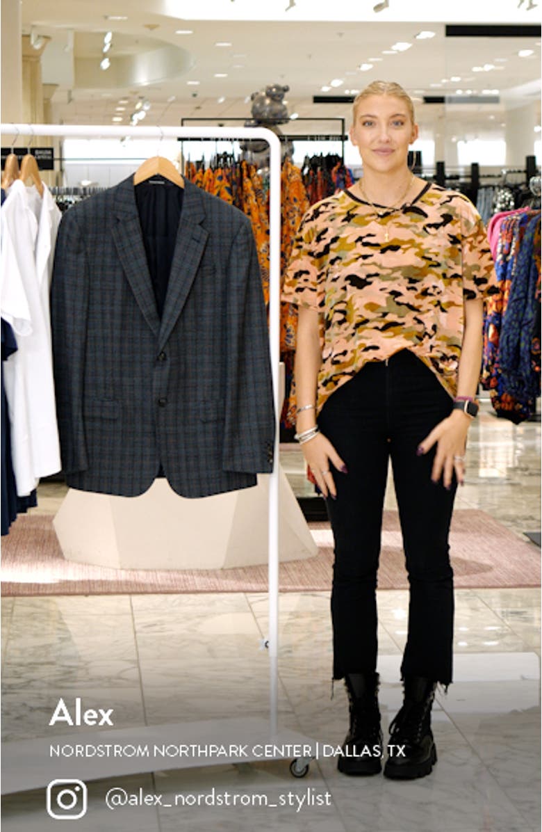 G Line Plaid Super 130s Wool Sport Coat, sales video thumbnail