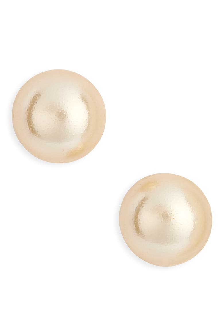 Faux Pearl Stud Earrings, Main, color, CULTURA PEARL