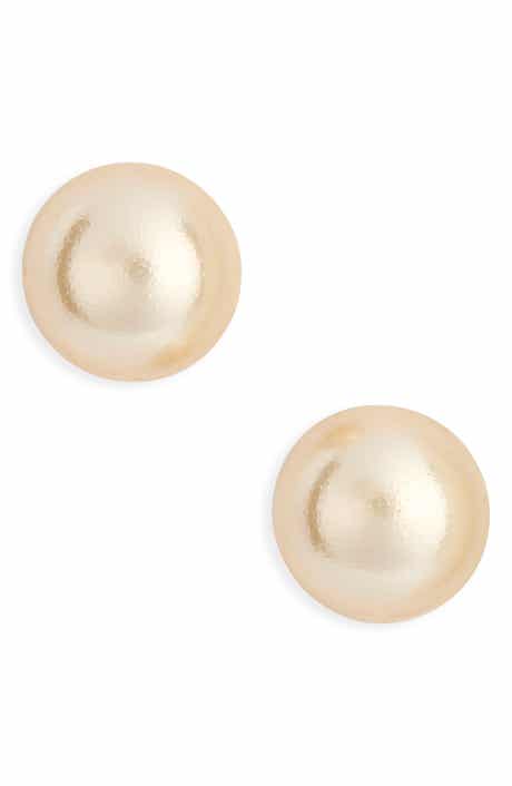 Kenneth Jay Lane Faux Pearl Stud Earrings