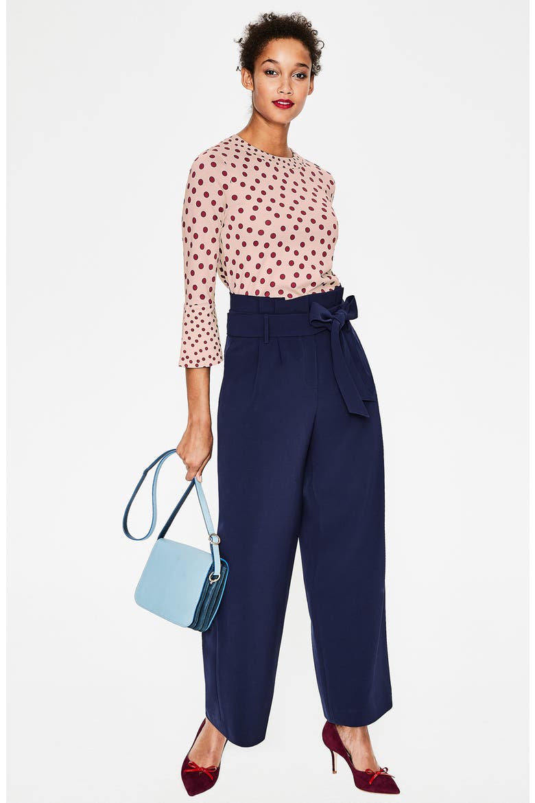 Althea High Neck Flare Cuff Top, Alternate, color, MILKSHAKE DOTTY