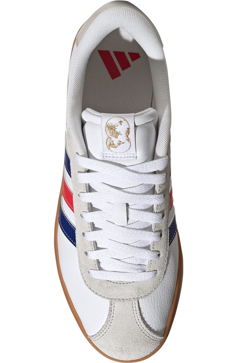 adidas VL Court 3.0 Sneaker, Alternate, color, Ftwr White/ Pure Ruby/ Ink