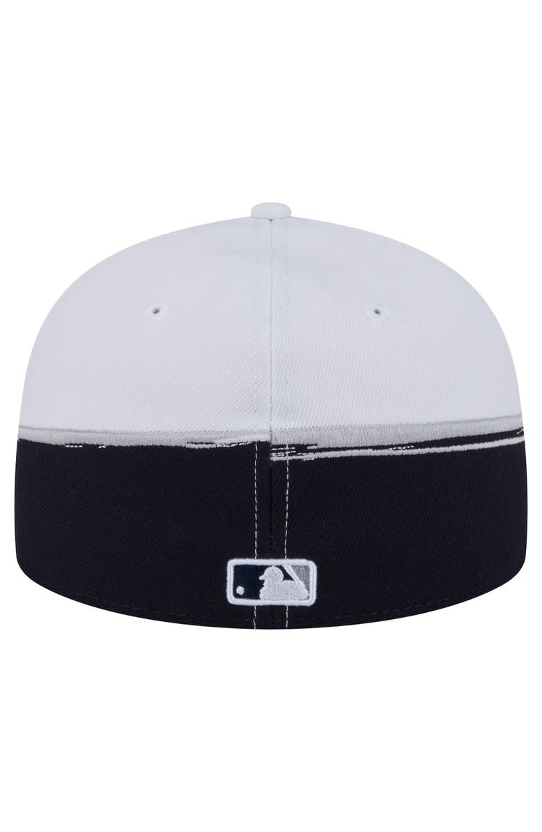 New Era Men's New Era  Navy/White New York Yankees Paint Stroke 59FIFTY Fitted Hat, Alternate, color, 