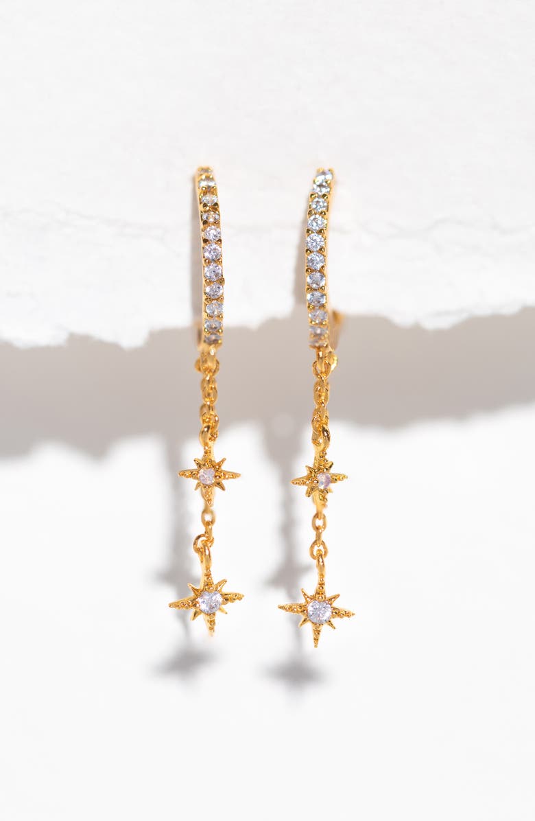 Girls Crew Skyshower Dangle Hoop Earrings, Alternate, color, Gold