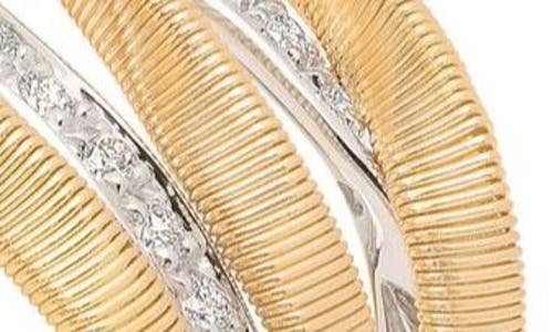 Marco Bicego Marrakech 5 Strand Diamond Coil Ring In Yellow Gold/diamond