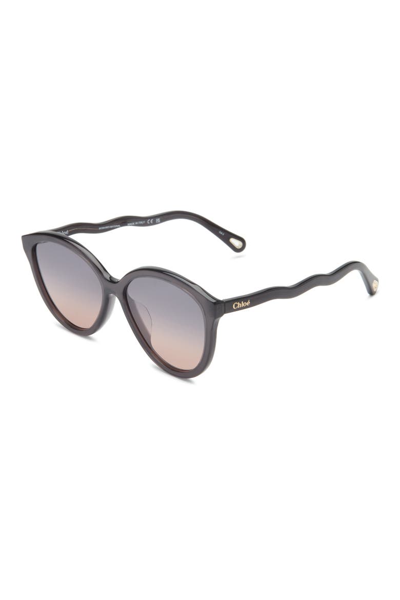 Round Sunglasses, Alternate, color, GREY GREY BLUE