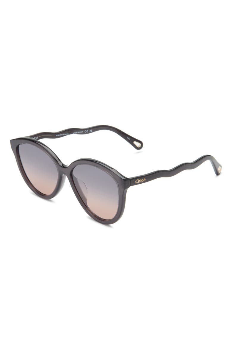 Chloé Round Sunglasses, Alternate, color, Grey Grey Blue