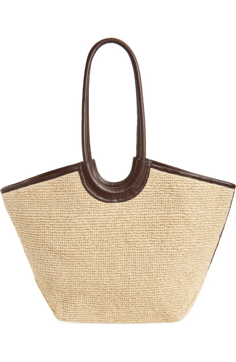 & Other Stories Straw Tote, Main, color, Beige Medium Dusty