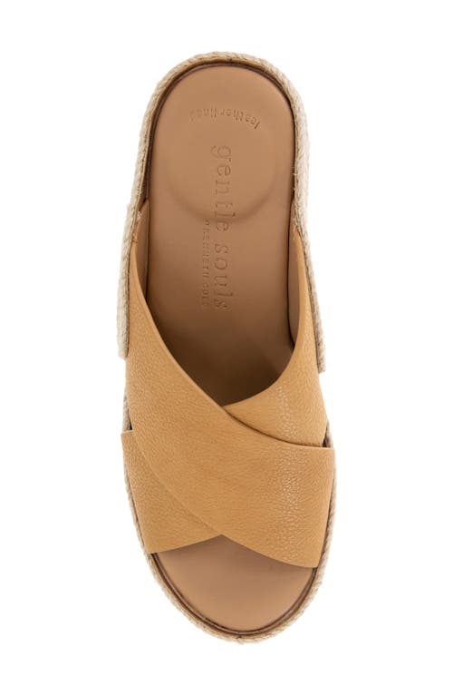 GENTLE SOULS BY KENNETH COLE GENTLE SOULS PORTO ESPADRILLE PLATFORM WEDGE SLIDE SANDAL 