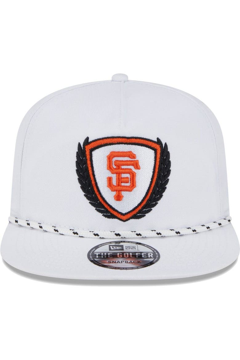 Men's New Era White San Francisco Giants Golfer Tee 9FIFTY Snapback Hat, Alternate, color, White