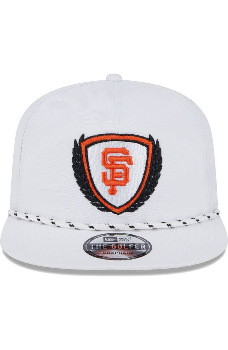 New Era Men's New Era White San Francisco Giants Golfer Tee 9FIFTY Snapback Hat, Alternate, color, White
