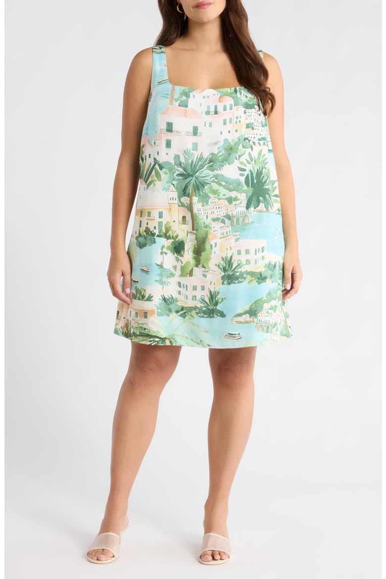 Piti Town Zenica Minidress, Main, color, AQUA-MULTI