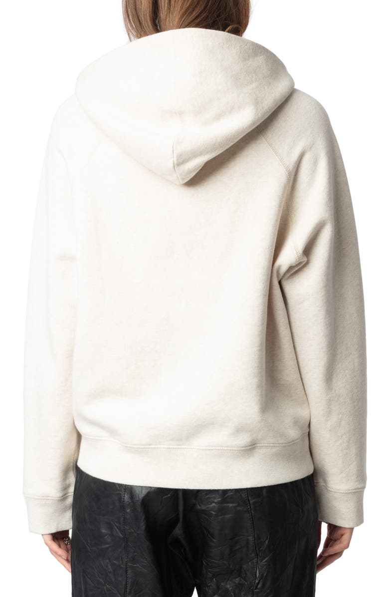 Zadig & Voltaire Georgy Rock & Roll Embellished Cotton Graphic Hoodie, Alternate, color, 