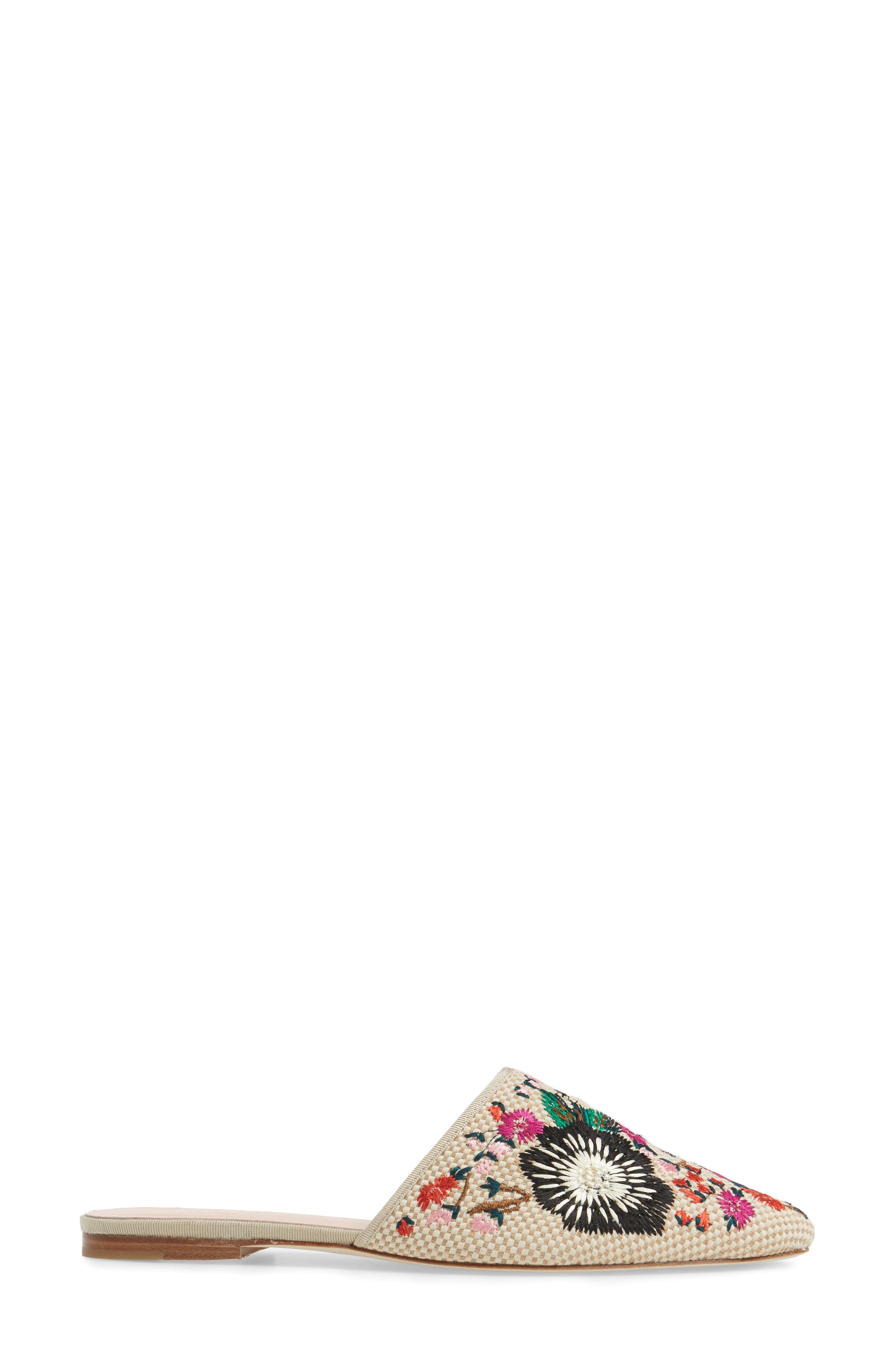 monteclair embroidered mule, Alternate, color, MULTI COLOR
