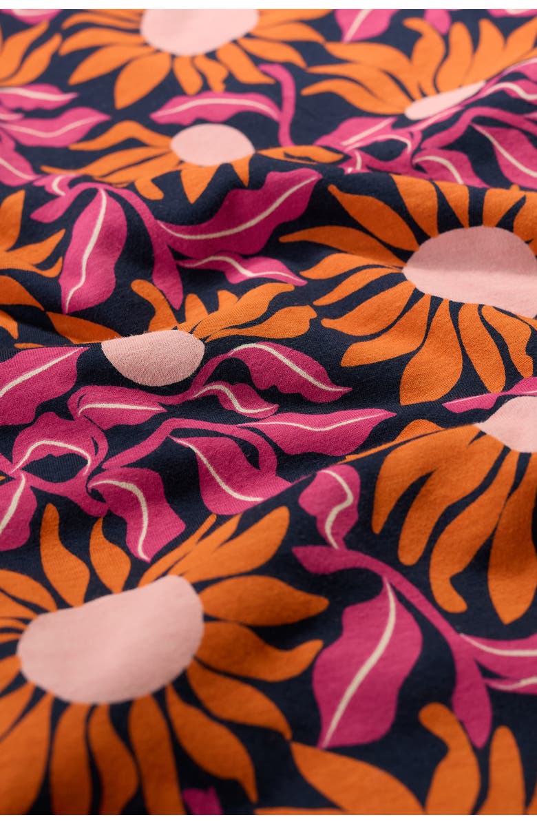 Seasalt Cornwall Wild Bouquet Jersey Print Midi Dress, Alternate, color, Bold Sunflower Maritime