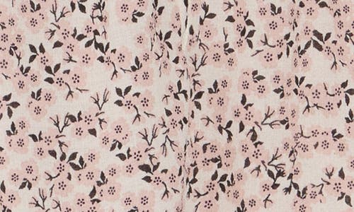 Max Studio Floral Balloon Sleeve Top In Ivory/mauve Daisy Sprinkle
