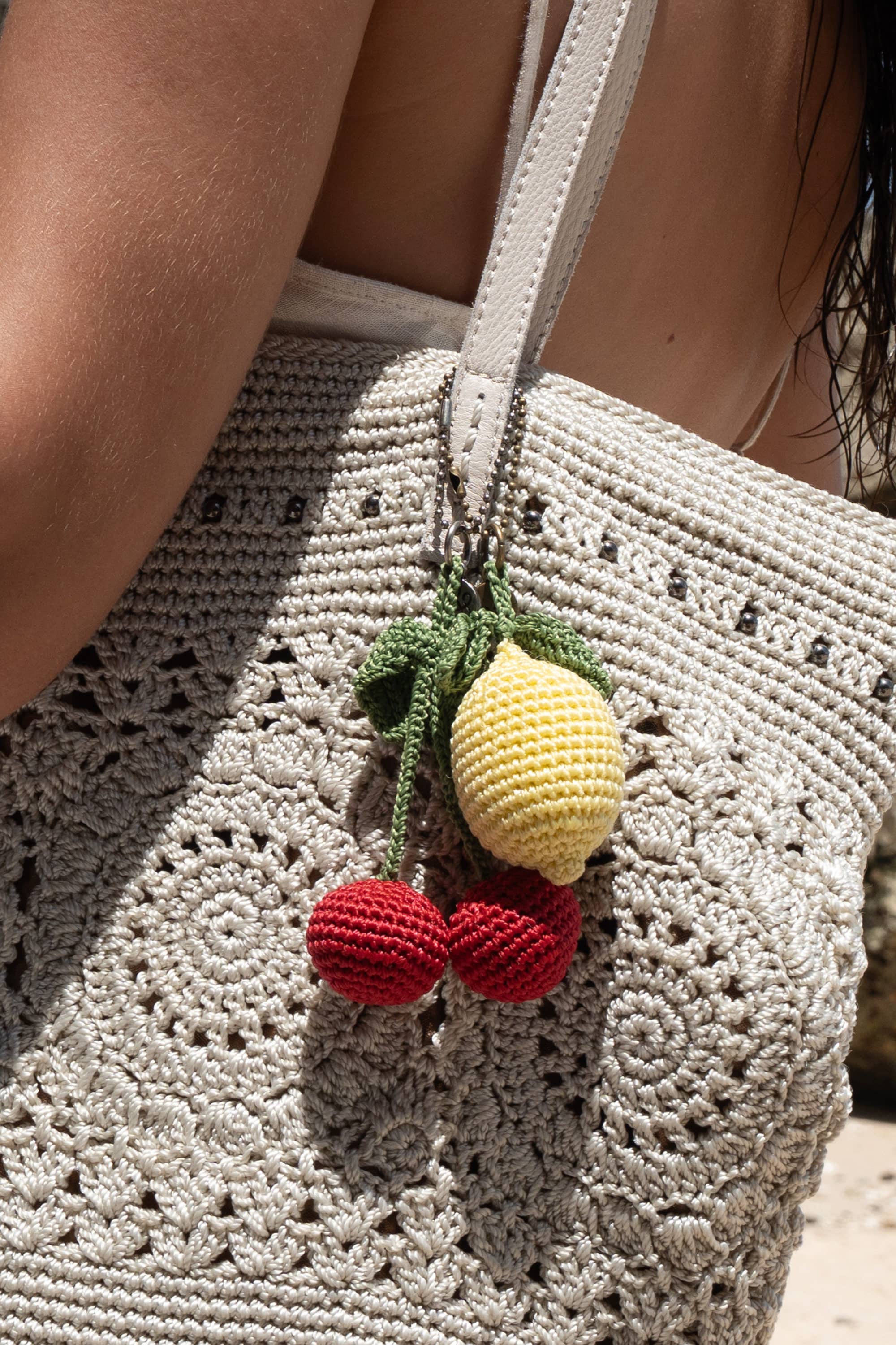 Yarnicharmz Hand Crochet Dangle - Food, Alternate, color, Lemon