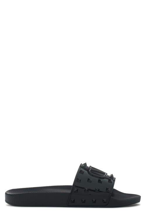 Valentino Vlogo Rubber Slide In Nero